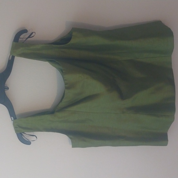 Beautiful Olive green 3 quarter blazer jacket and Tank  22W - Picture 4 of 9